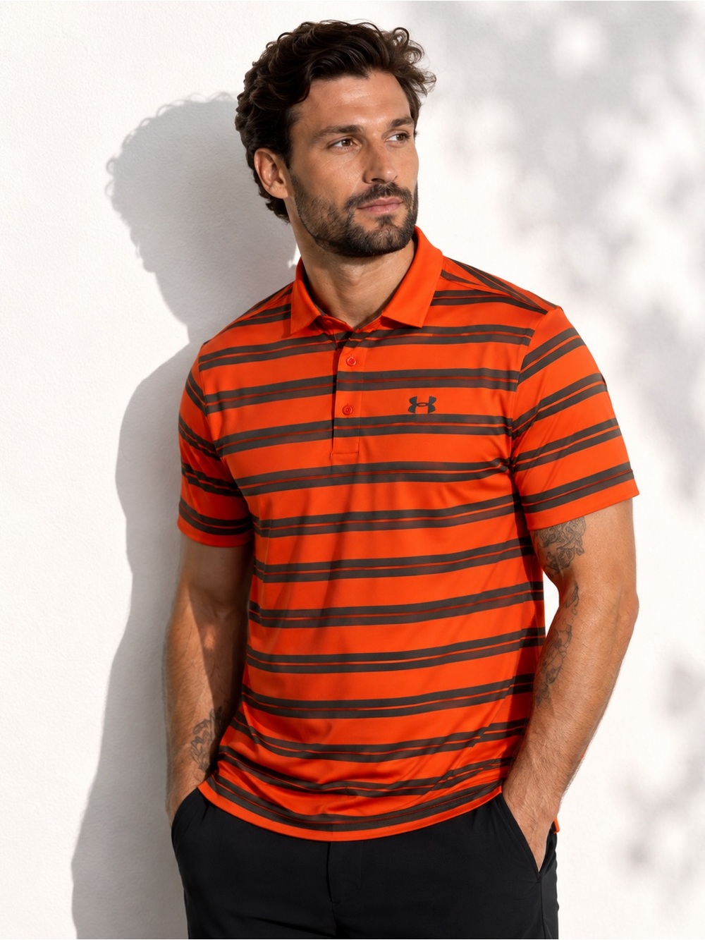 Under Armour Men’s HeatGear Striped Polo Shirt – Size XL